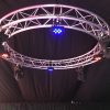 Optional circular truss suspended from marquee ceiling with intelligent disco lighting